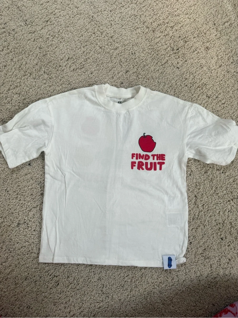 Find The Fruit Graphic Tee - White with Red Apple